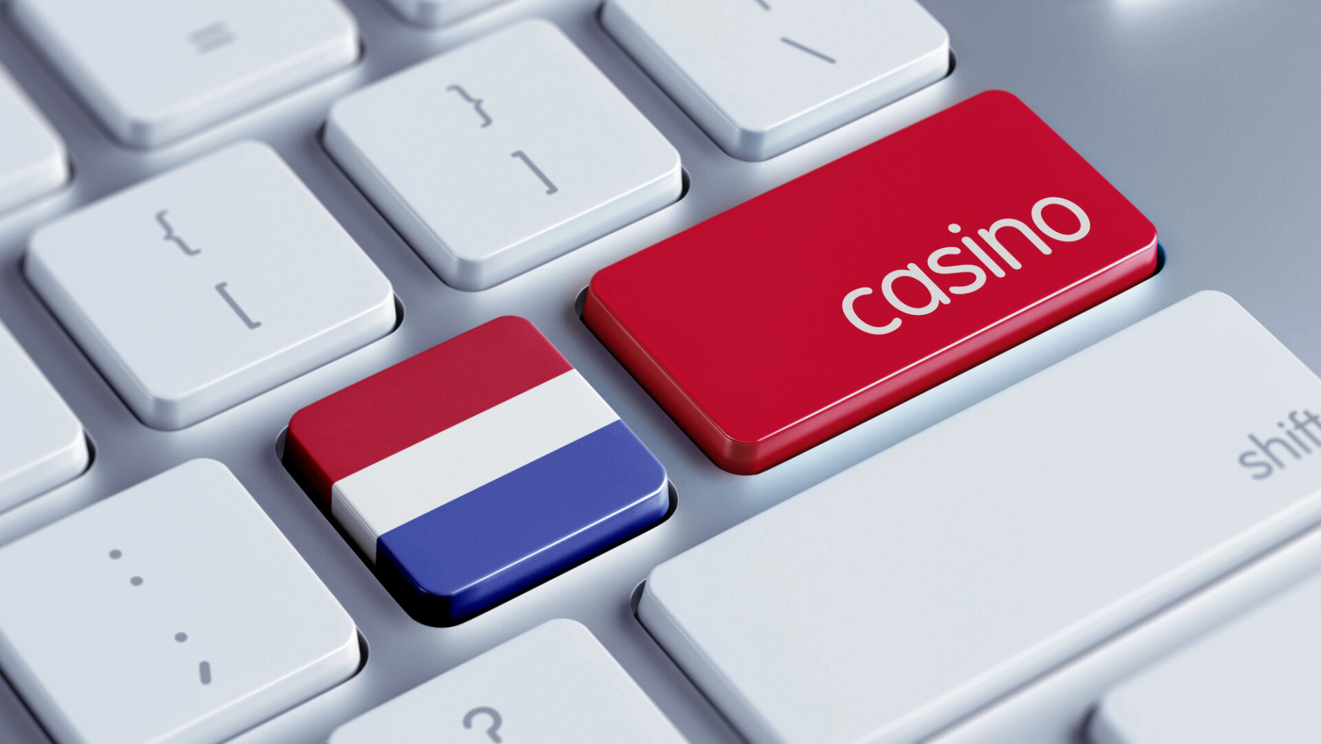 Holland casino toetsen op een toetsenbord